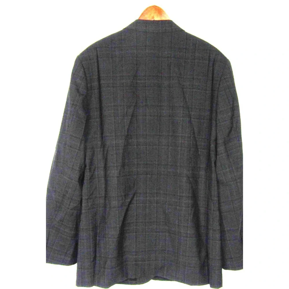J.CREW Wool Stretch 2 Button Gray Plaid LUDLOW Slim Fit Blazer Men's 44R